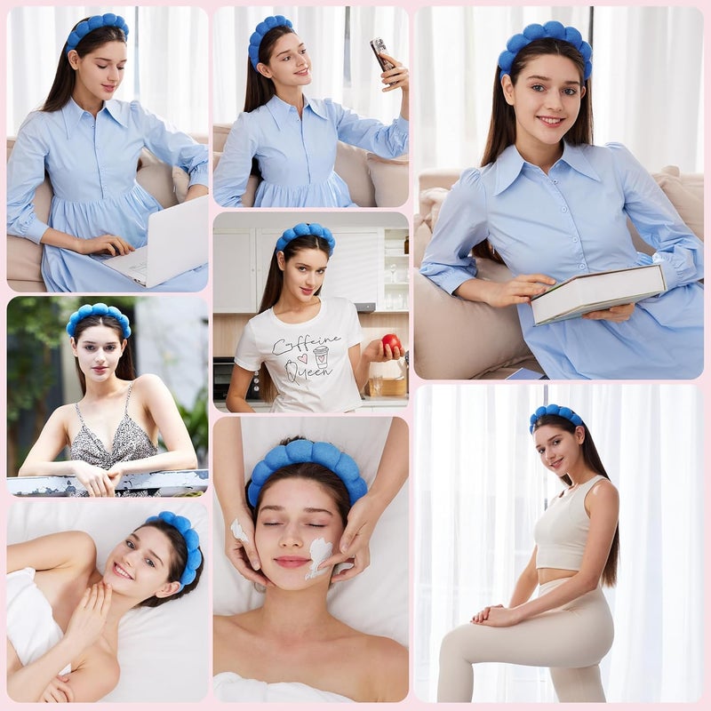 Ztomine Store Headbands for Women - Spa Headband and Wristband Set - Headband for Washing Face,Facial Mask,Makeup and Skin Care,Gifts for Women and Teen Girl Gifts Trendy Stuff - Image 4